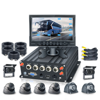 Sistem MDVR Kamera CCTV Keamanan Mobil Bus Truk dengan Monitor VGA 7 Inci HD, Hard Disk, Kartu SD, DVR Mobile 4ch 8ch, GPS 4G, Wifi