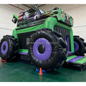 Château gonflable commercial en forme de voiture pour enfants en bas âge, thème véhicule tout-terrain, pour jardin - Product Image 3