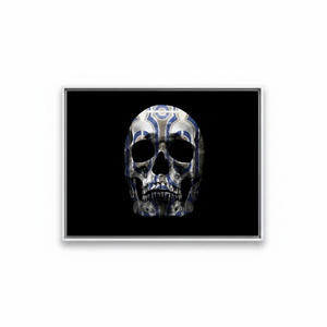 Ornate Skull <b>Canvas</b> Print: Abstract Gothic Wall Decor,WHITE <b>FRAMED</b> <b>CANVAS</b> - Product Image 2