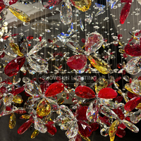 Lustre rond en cristal Villa Hotel Décoration de luxe Lustre rond en cristal LED K9