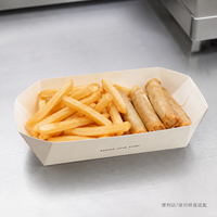 Boîte en papier rigide jetable de qualité alimentaire avec logo personnalisé et revêtement UV pour sushis, bonbons, snacks et emballages à emporter