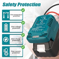 Adaptateur de démarrage pour batterie Makita 18V Li-ion alimenté par câble de démarrage avec pinces de câble de démarrage Chargeur de voiture portable Démarreur de voiture