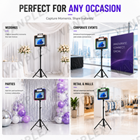 Kit de Cabina de Fotos DSLR Ligero con Pantalla Táctil de 15.6 Pulgadas, Trípode Plegable, Kiosco para Alquiler de Fotografía en Bodas y Eventos