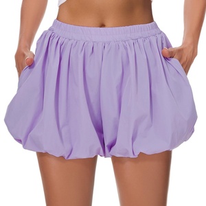 Summer a Line Bubble Skirt Loose Fit Workout Athletic Skorts Wide Leg <b>Balloon</b> Comfy Bubble Shorts Casual Ruffle Dresses - Product Image 3