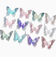 Petits accessoires en tissu scintillant avec sequins et papillons en résine - Matériaux décoratifs pour coques de téléphone DIY et accessoires pour cheveux