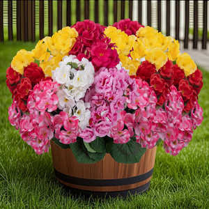 Géranium artificiel fait main à haute rentabilité, fleurs anti-décoloration, décoration intérieure, lieu de fête, décoration de la Saint-Valentin - Product Image 4