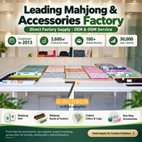 Support de Mahjong en Marbre Luxe à Motifs Tourbillonnants avec Poussoir Magnétique, Support de Mahjong Personnalisé en Acrylique 19, 20, 21 Pouces – Ensemble de Mahjong Américain de Fabrication Industrielle