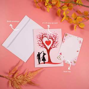 Tarjeta de Felicitación Pop-Up 3D con Forma de Corazón para San Valentín, Diseño Minimalista Moderno con Impresión a Color, Éxito de Ventas Internacional - Product Image 2