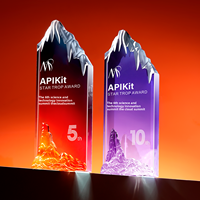 Trofeo de Cristal Artificial Personalizado de Alta Gama, Creativo, Conmemorativo, para Campeones de Competencias, Reuniones Anuales y Premios