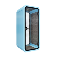 Dosette d'information de partage d'isolement portable en gros une personne cabine de bureau mobile dosettes souples avec roues dosette de tige
