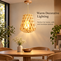 Lampe suspendue en bois de tilleul nordique avec abat-jour tressé pour chambre à coucher, chevet, salon, lecture – Vente directe usine