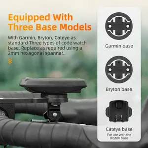 Soporte de luz para <span class=keywords><strong>bicicleta</strong></span> OFFBONDAGE, soporte de lámpara de <span class=keywords><strong>bicicleta</strong></span> de aluminio, soporte para ordenador Gopro Mount IGS / Bryton / <span class=keywords><strong>Cateye</strong></span> - Product Image 3