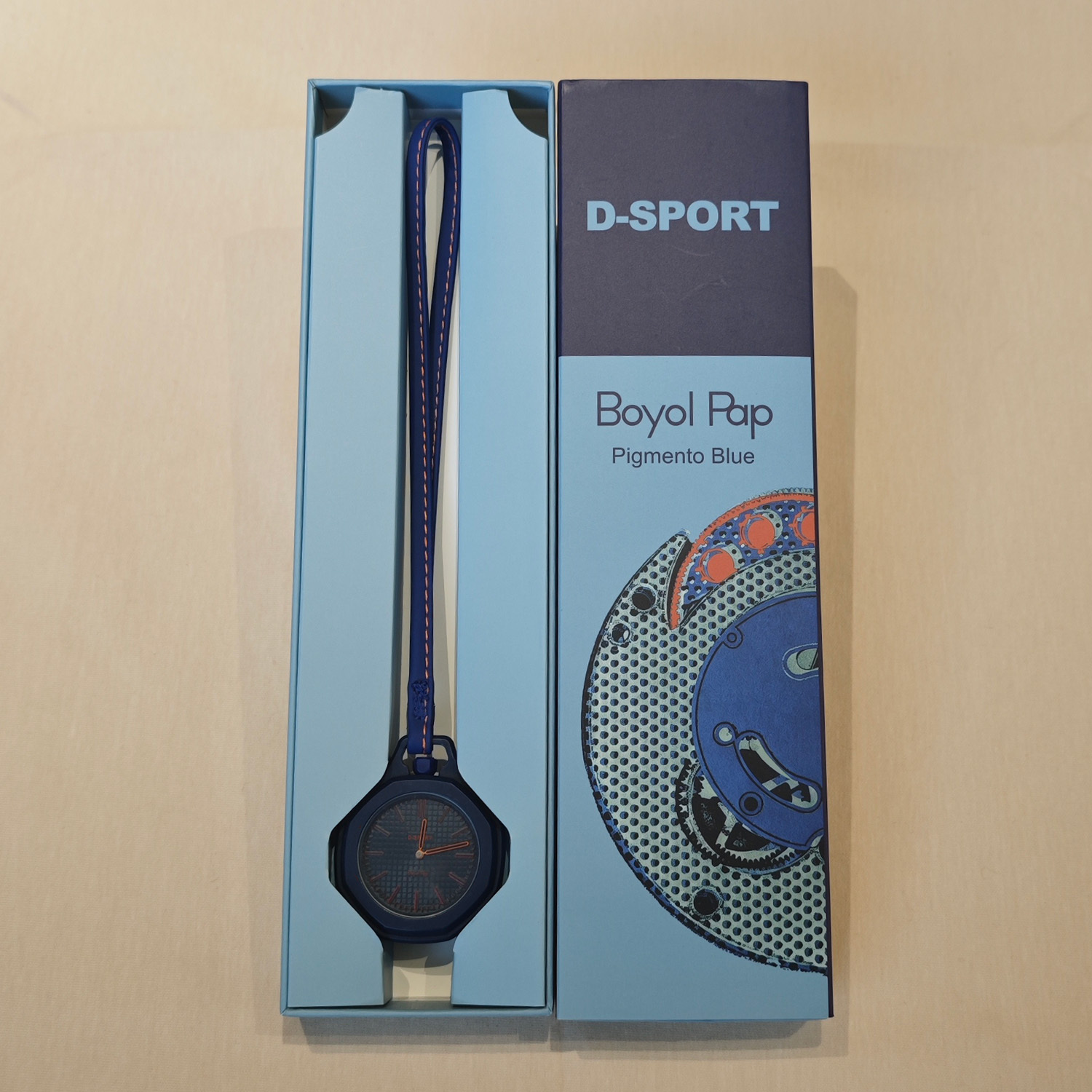 Bleu avec boîte cadeau