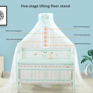 Moustiquaire de lit pour bébé unisexe, sans installation, en tube d'acier inoxydable 200TC, collection Printemps-Été, directement de l'usine - Product Image 2