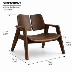 Nouvelle Chaise de Salle à Manger en Bois Massif avec Accoudoirs pour la Maison, le Salon ou le Bureau – Meuble en Bois Original - Product Image 2