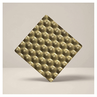 Plan de travail en acier inoxydable gaufré à texture de perles rétro Embossed058 pour cuisine commerciale et mobilier sur mesure