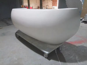 Mostrador de Recepción Extensible Blanco Creativo con Iluminación LED, Mostrador Frontal Moderno en Forma de Concha para Uso en Centros Comerciales y Hoteles - Product Image 3