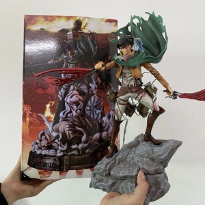 Figura de Acción de 35 cm, Versión Dañada en Batalla Figura de Anime de Attack on Titan, Rivaille Ackerman, Figura de PVC, Figuras de Dibujos Animados, Juguetes - Product Image 2
