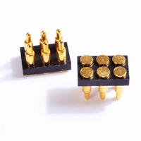 Connecteur magnétique JIATEL pour câble d'alimentation de support de batterie 12V à ressort avec broches Pogo et connecteur PCB