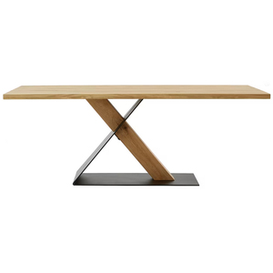 Bộ bàn ăn gỗ sồi óc chó kiểu Bắc Âu hiện đại, đơn giản, mặt bàn gỗ nguyên khối, sang trọng, kèm ghế. - Product Image 3