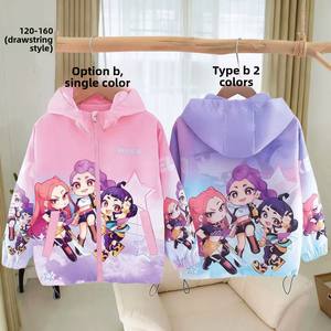 เสื้อแจ็คเก็ตผู้หญิงพิมพ์ลาย K-Pop Kpop Demon Hunters รุ่นใหม่ สไตล์ลำลองสำหรับฤดูใบไม้ผลิ มีซิปและฮู้ด - Product Image 4