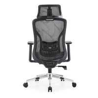 Fauteuil de bureau exécutif moderne en maille réglable, inclinable, dossier haut, design ergonomique, appui-tête 3D réglable, pour bureau à domicile