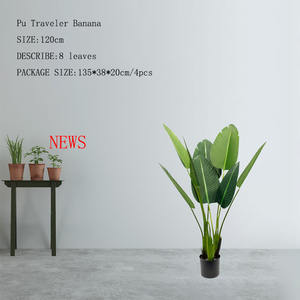 120cm de simulación de las plantas verdes artificial de la PU viajero árbol de banana - Product Image 2