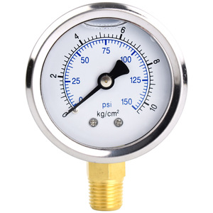 Manómetro Radial YN-40 50 60 Lleno de Aceite, Carcasa de Acero Inoxidable, Manómetro de Presión de Aire de 1.0Mpa, Conexión de Rosca Externa - Product Image 4