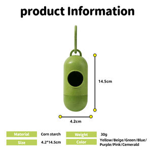 Nouveau distributeur de sacs à déjections canines portable et pliable, écologique, en silicone, avec clip mousqueton – Sac à déjections pour animaux de compagnie - Product Image 2