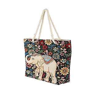 Bolsa de Compras de Lona de Primera Calidad con Asa de Cuerda Trenzada, Producto de Alta Calidad a Precio Accesible - Product Image 1