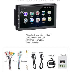 Máy Nghe Nhạc Mp5 7 Inch Android Cho Xe Hơi Máy Nghe Nhạc Dvd Xe Hơi Thủ Công 2din Có Camera Và Gps - Product Image 2