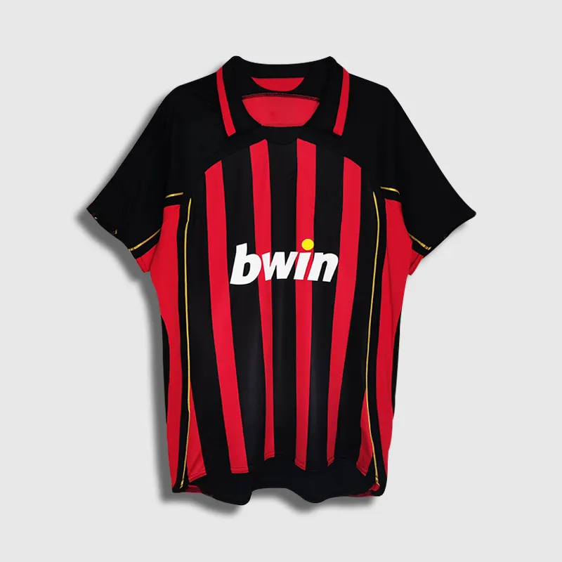 卸売クラシックオールドシーズンTシャツ13/14 ACMilanホームウェイレトロプレーヤーバージョンサッカーサッカージャージー半袖シャツ