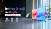 Écran d'affichage vidéo portable Canbest CJ ULT P0.9 COB à haute luminosité, pliable, pour affiches LED d'intérieur, P1.25 P1.5, avec contrôle cloud