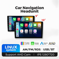 Pour autoradio universel 2 DIN Linux 9/10 pouces, CarPlay sans fil, Android Auto