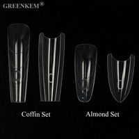 Formes à ongles doubles pour extensions, 240 pièces, nouvelle collection, formes à ongles sandwich, forme cercueil, forme amande, pour manucure, marque privée