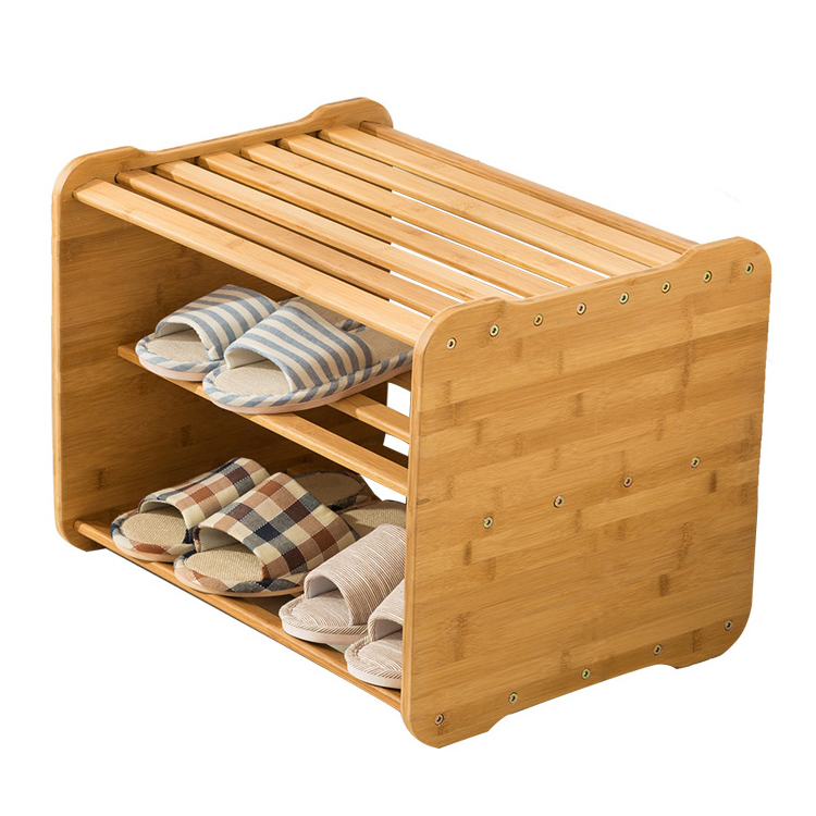 Креативный роскошный бамбуковый 2 в 1 дизайнерский вход стоячий столик для чая с боковым концом органайзер для обуви стойка для хранения с сидячей скамейкой