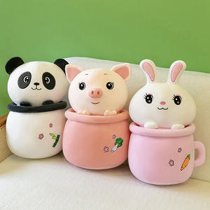 Desain baru selimut bantal perjalanan hewan boneka kartun 2 in 1 bantal hewan mewah imut - Product Image 3