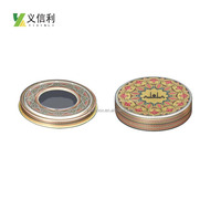 Boîte en métal ronde de 10 g de safran de luxe, emballage Zafran Super Negin, boîte en métal ronde avec bouchon à vis étanche à l'air, boîte cadeau pour le Ramadan, marché de Dubaï