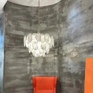 Luminaire suspendu de luxe pour <span class=keywords><strong>salon</strong></span> en marbre naturel et cuivre Villa Hôtel Salle à manger Chambre à coucher Lustre de <span class=keywords><strong>plafond</strong></span> en cuivre - Product Image 2