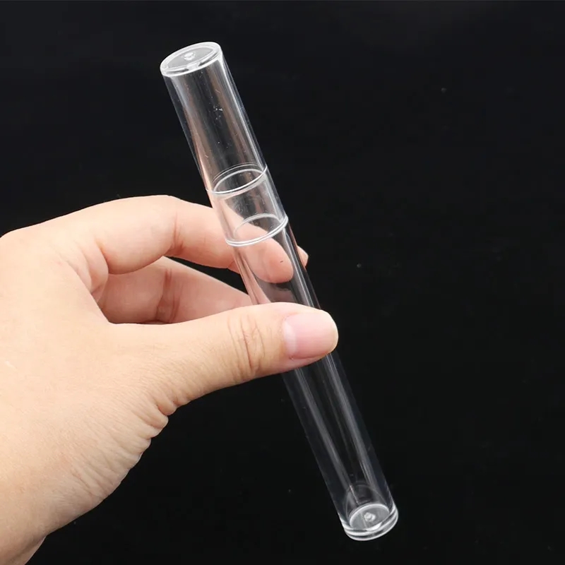 プラスチックシリンダー六角ペンボックス透明アクリルピンセット