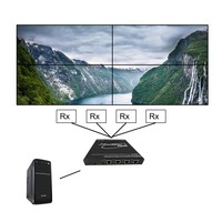 Fusion 1 4 4K60 DP/HDMI HDBaseT Proyector Pixel a Pixel Multi-Screen Expander DLP Lens 3D para 2X2 1X4 4X1 Multi-Screen Viewer