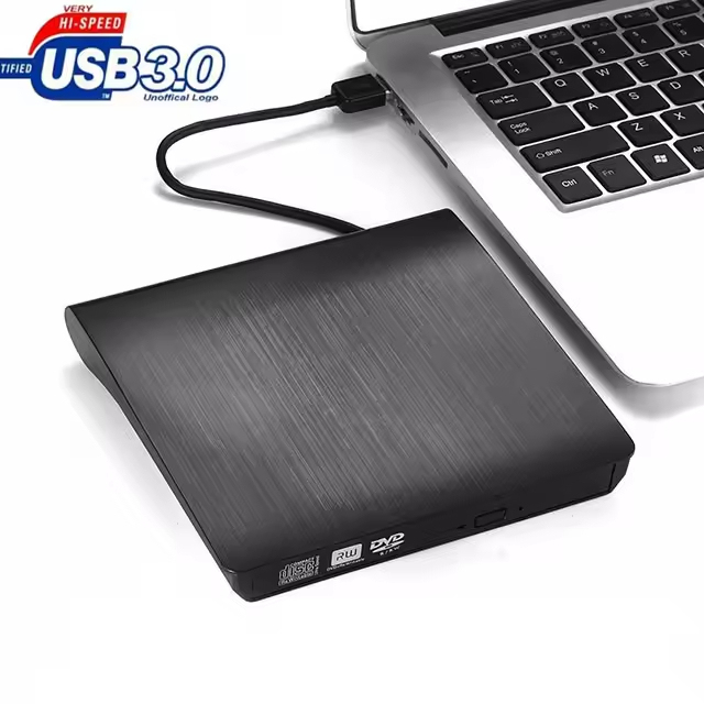 External CD Drive USB 3.0 Portable CD/Dvd +/-Rw Drive Slim DVD Rom Rewriter Burner for Laptop Desktop PC Optical Drive