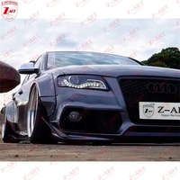 Z-ART 2008-2012 A4 Wide Aerokit für Audi A4 Lippen-Spoiler Karosserie-Kit Frontlippe+Seitenschweller+Heckdiffusor+Heckspoiler+Radlaufverbreiterung