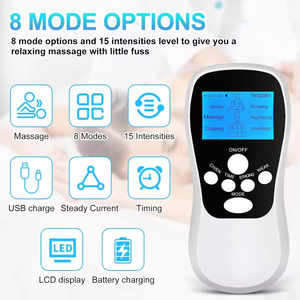 Appareil <span class=keywords><strong>TENS</strong></span> LCD à écran tactile avec contrôle de la minuterie pour le cou, les épaules, le dos, les jambes, la taille, les hanches, massage profond du corps entier - Rechargeable par USB - Product Image 2
