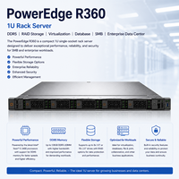 Serveur Rack Dell PowerEdge R360 1U DDR5 avec Stockage RAID pour Virtualisation, Bases de Données, PME et Entreprises – Serveur de Centre de Données