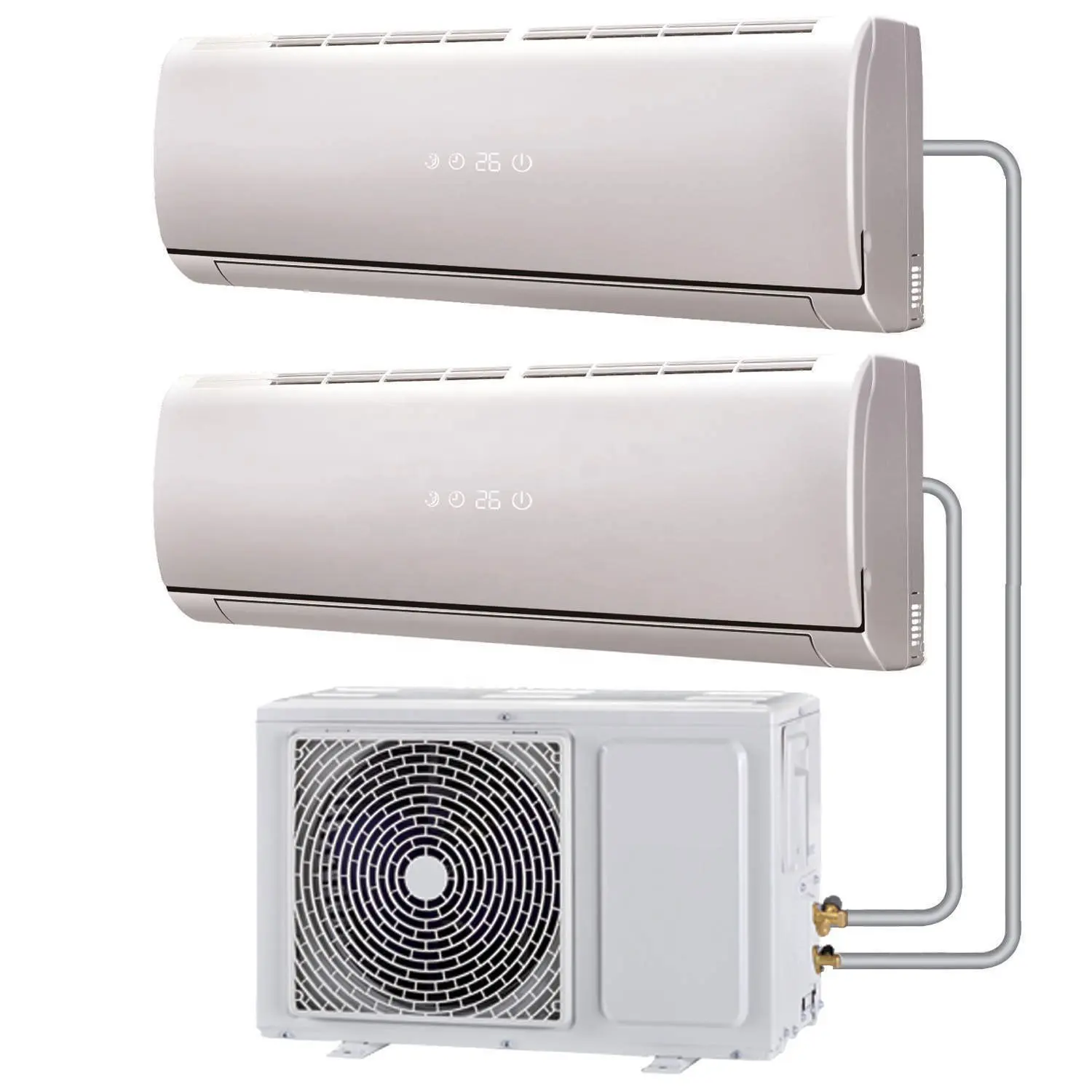 1 Drive 2 Koeling En Verwarming Inverter Multi-Split Airconditioner 18000btu Koelcapaciteit Energiebesparing