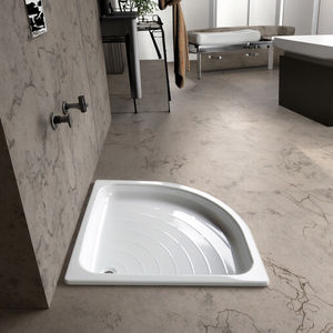 Beau secteur acier émail plateau de douche XG800C salle de bain Quadrant plateau de douche en acier pour la maison hôtel - Product Image 3