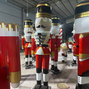 Escultura de Cascanueces gigante de Navidad, resina, cascanueces <span class=keywords><strong>3d</strong></span>, madera, 8 pies - Product Image 1