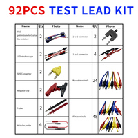 Complete Set of Automotive Circuit Test Lead Kit Multimeter Test Kits Lead Test Multi-Function Lead 92 Pieces