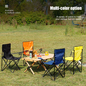 Chaise pliante en métal confortable avec accoudoirs, vente en gros d'usine, mobilier d'extérieur portable pour le camping, la pêche et les pique-niques - Product Image 4